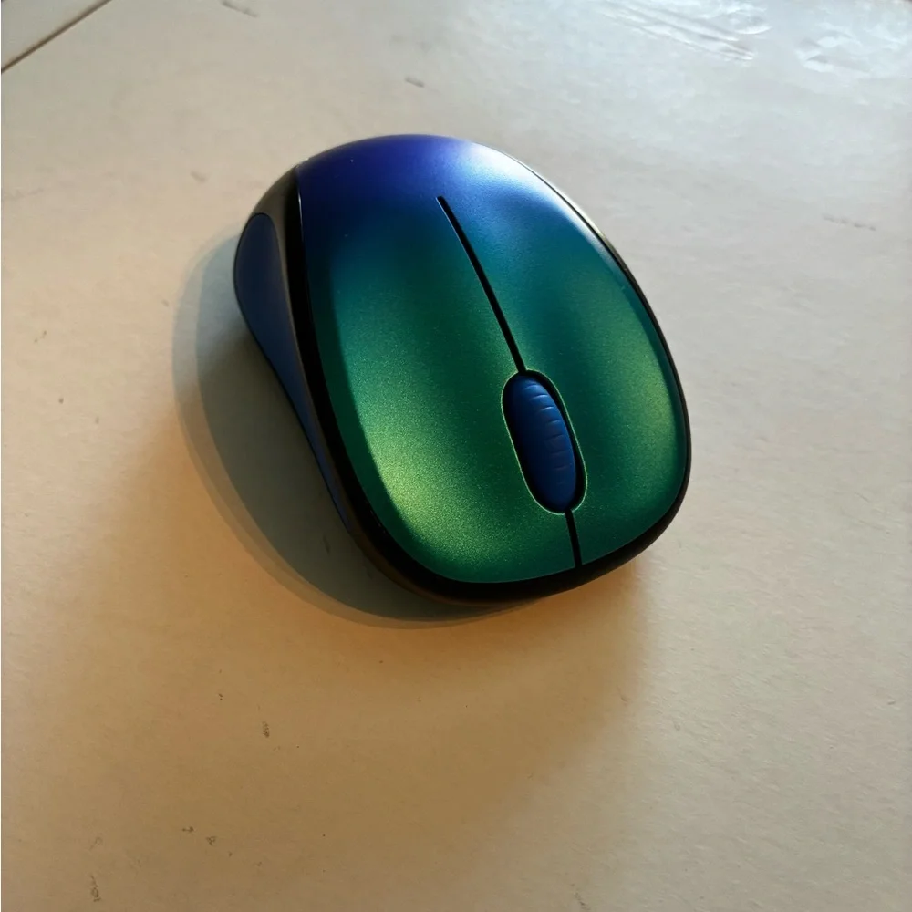 Logitech Blue and Green Wireless Mouse